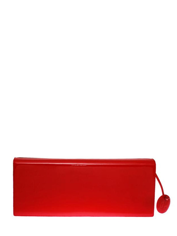 Red Patent Leather Clutch, GUY LAROCHE - elilhaam.com
