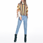 Knitted Poncho Orange/Black, MISSONI - elilhaam.com