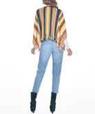Knitted Poncho Orange/Black, MISSONI - elilhaam.com