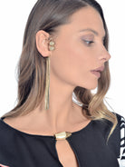 Fringe Ear cuff with Stud, GIULIANA MANCINELLI BONAFACCIA - elilhaam.com