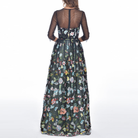 Black Floral Tulle Gown, DORIAN HO - elilhaam.com
