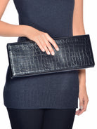 Black Patent Leather Clutch, GUY LAROCHE - elilhaam.com