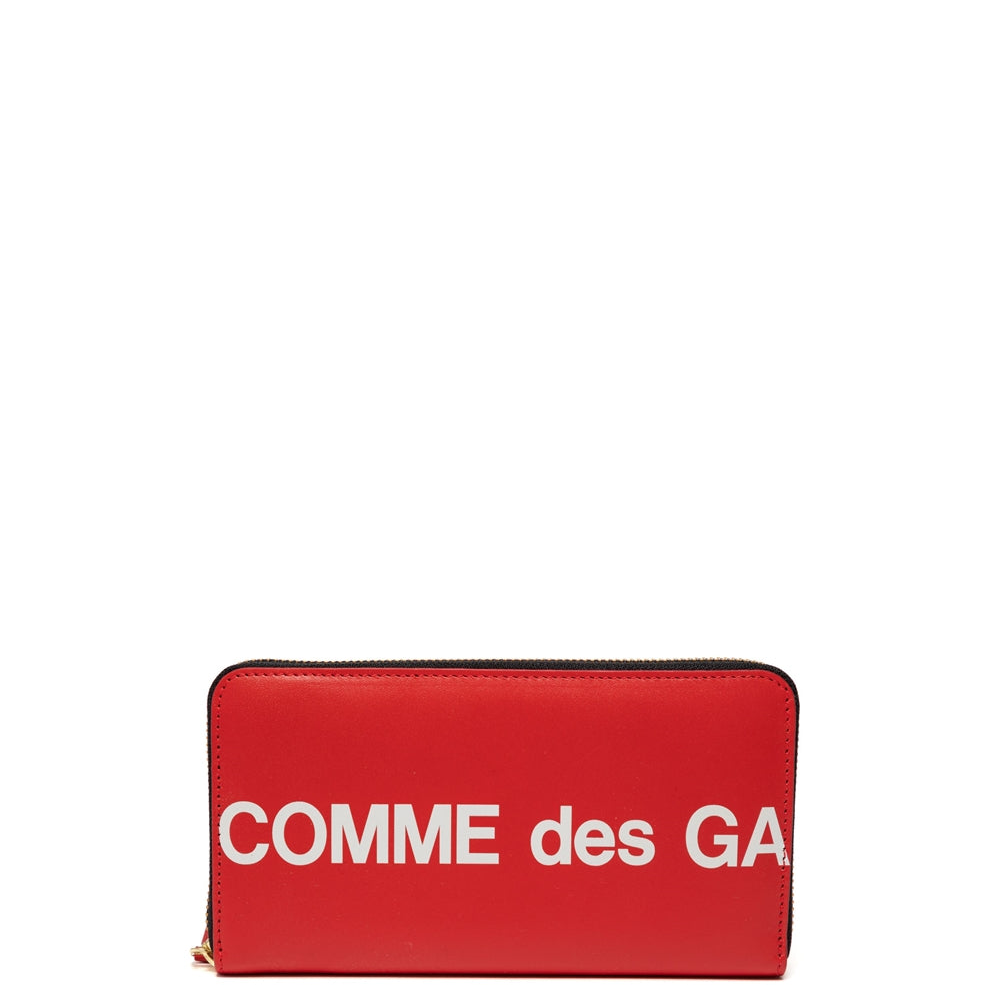 Red Huge Logo Long Leather Wallet