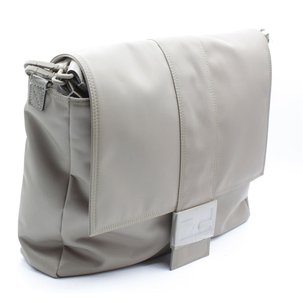 Beige Baguette Messenger Bag Large