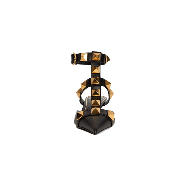 Black Large Rockstud Cage Pumps