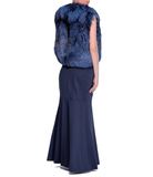 Teal Blue Fur Vest, DORIAN HO - elilhaam.com