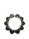 Black Interlocking Heart Necklace, TULESTE - elilhaam.com