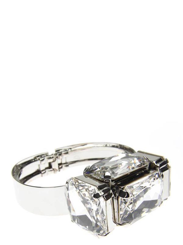Accessories,Designers - Cuff With Clap Fastening Rock Cube