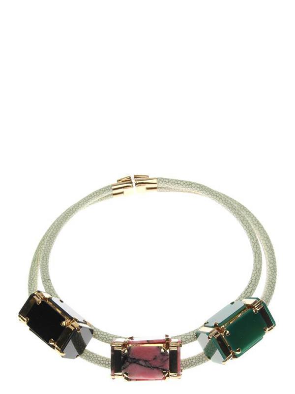 Accessories,Designers - Necklace Of 3 Rock Cubes