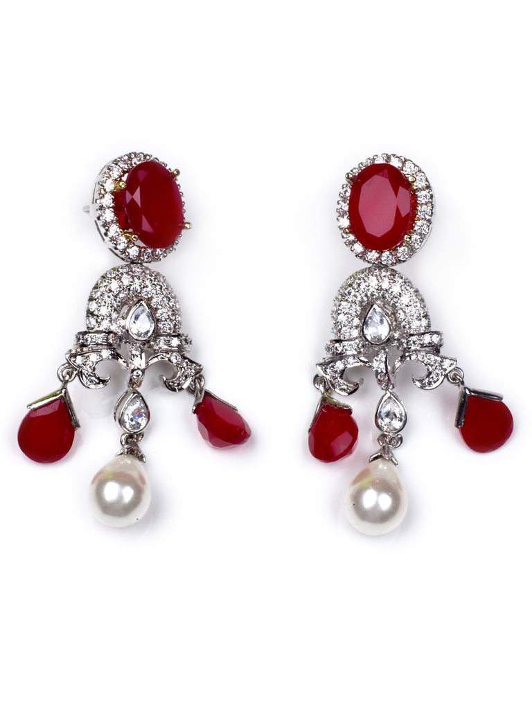 Accessories,Designers - Red Ruby Earrings