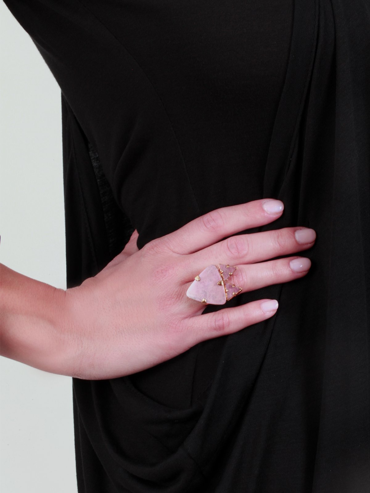 Accessories,Designers - Ring With Fox  Rhodonite Gold