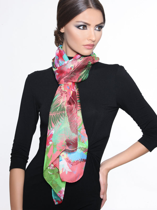 Accessories,Designers,Summer Collections - Floral Peach Scarf