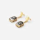 Accessories,Designers - Zebra Jasper Claw Geo Earring