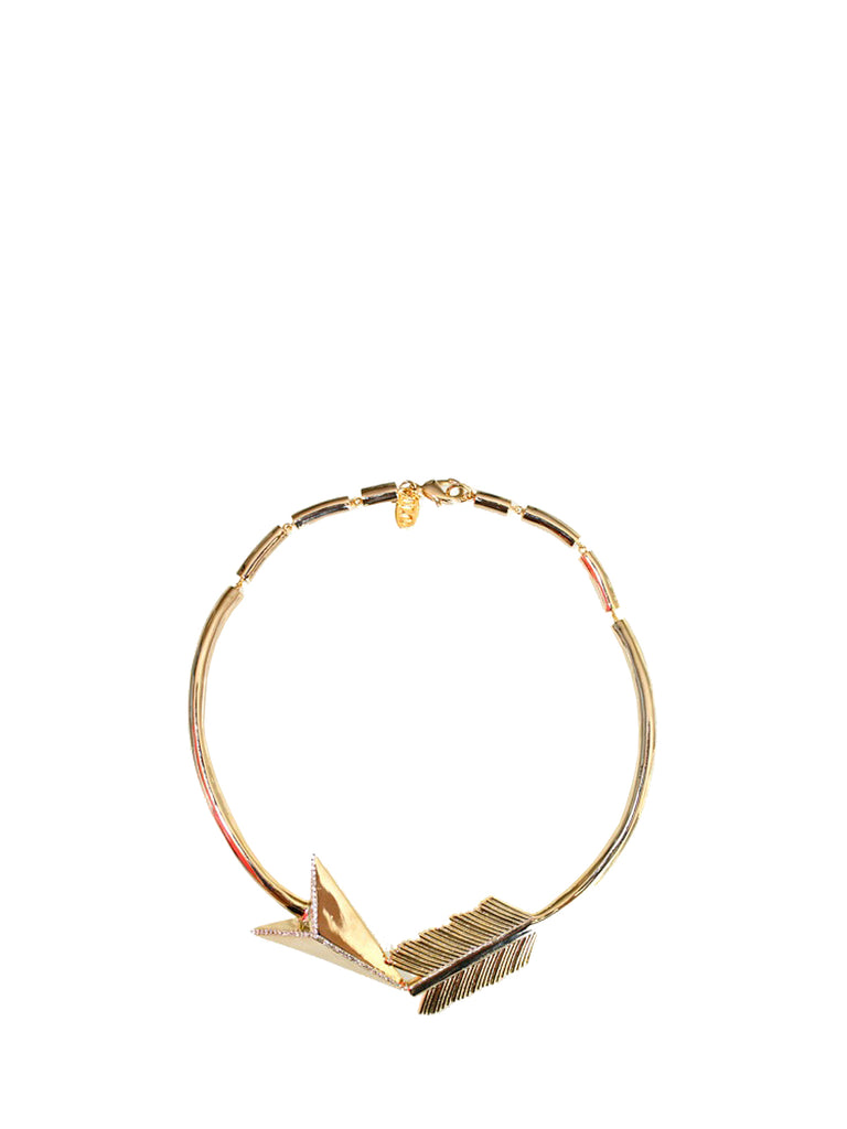 Gold plated arrow necklace