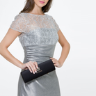 Silver Metallic Gown, DAVID MEISTER - elilhaam.com