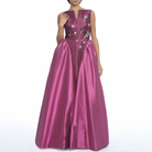 Magenta Sleeveless Taffeta Gown, DORIAN HO - elilhaam.com