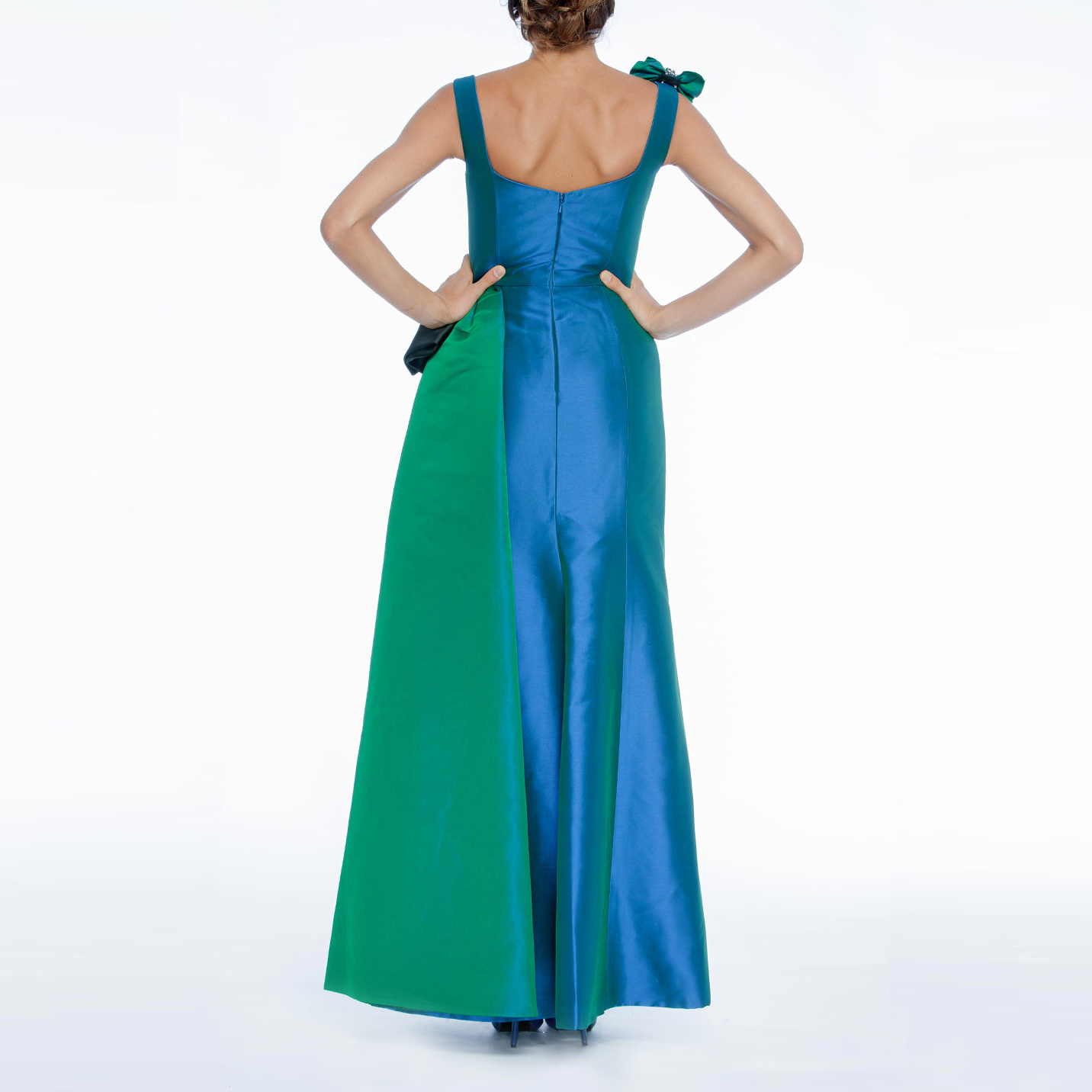 Empire Jade Taffeta Gown, DORIAN HO - elilhaam.com