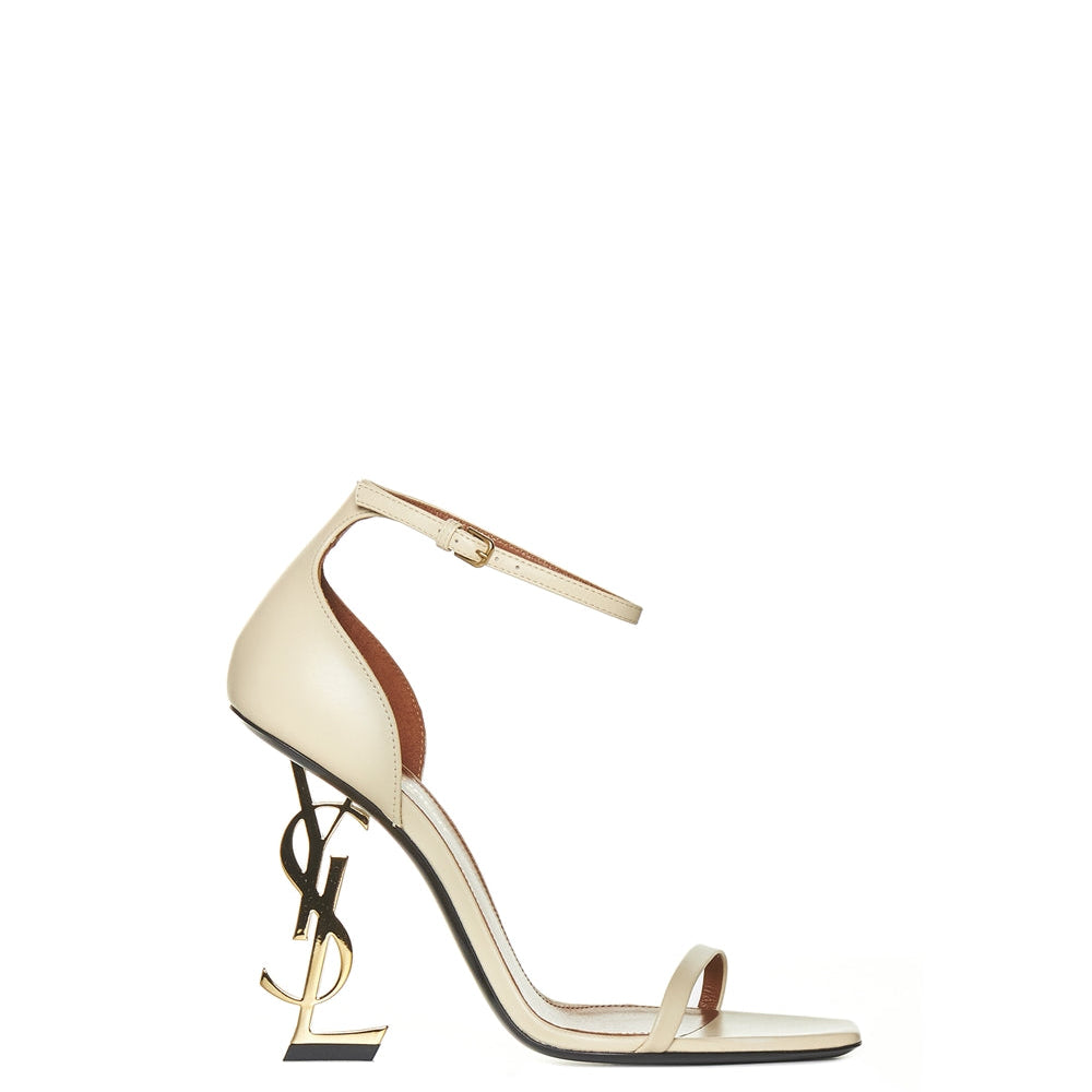 صندل بكعب YSL بيج 100 مم من Opyum