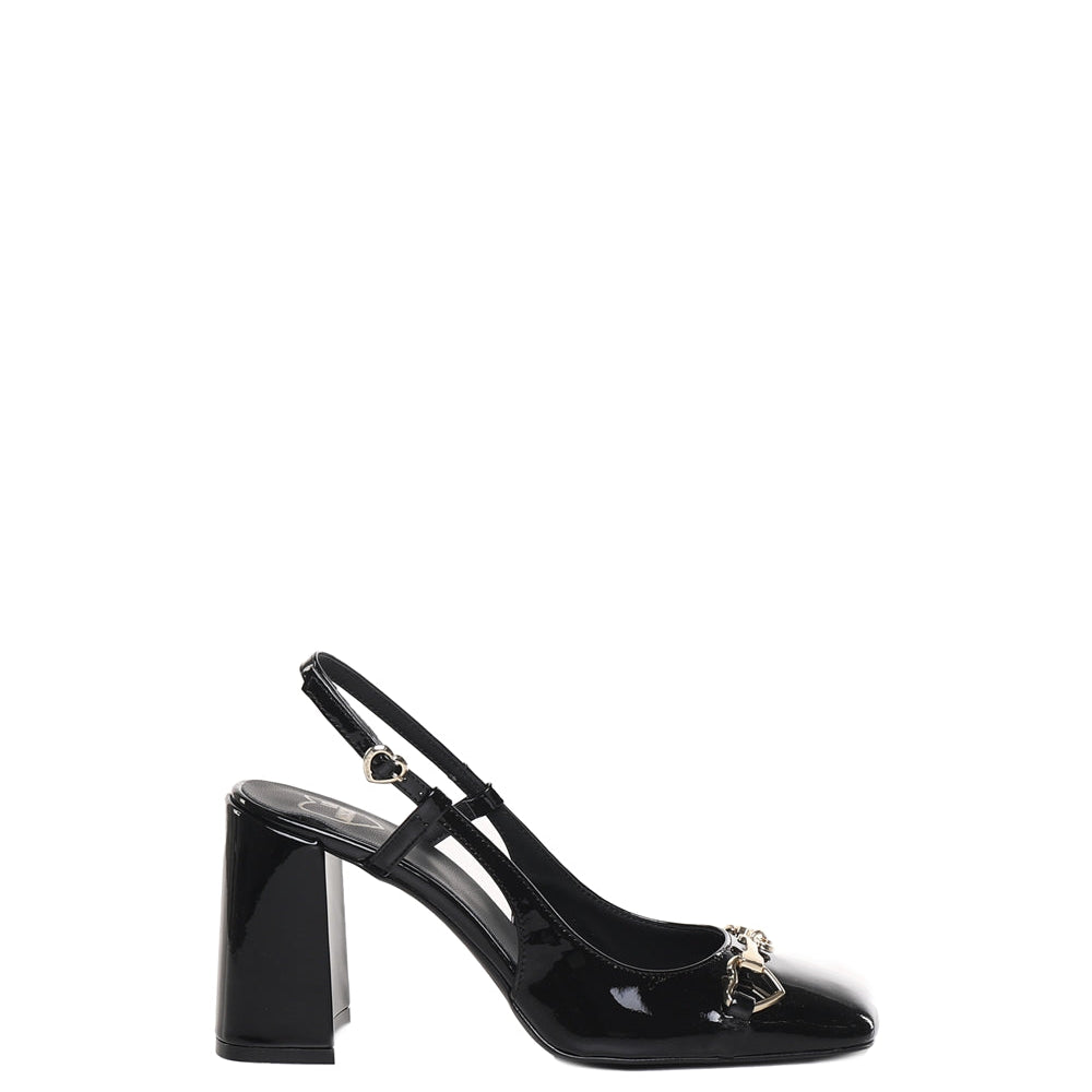 Black Love Horsebit Slingback Pumps
