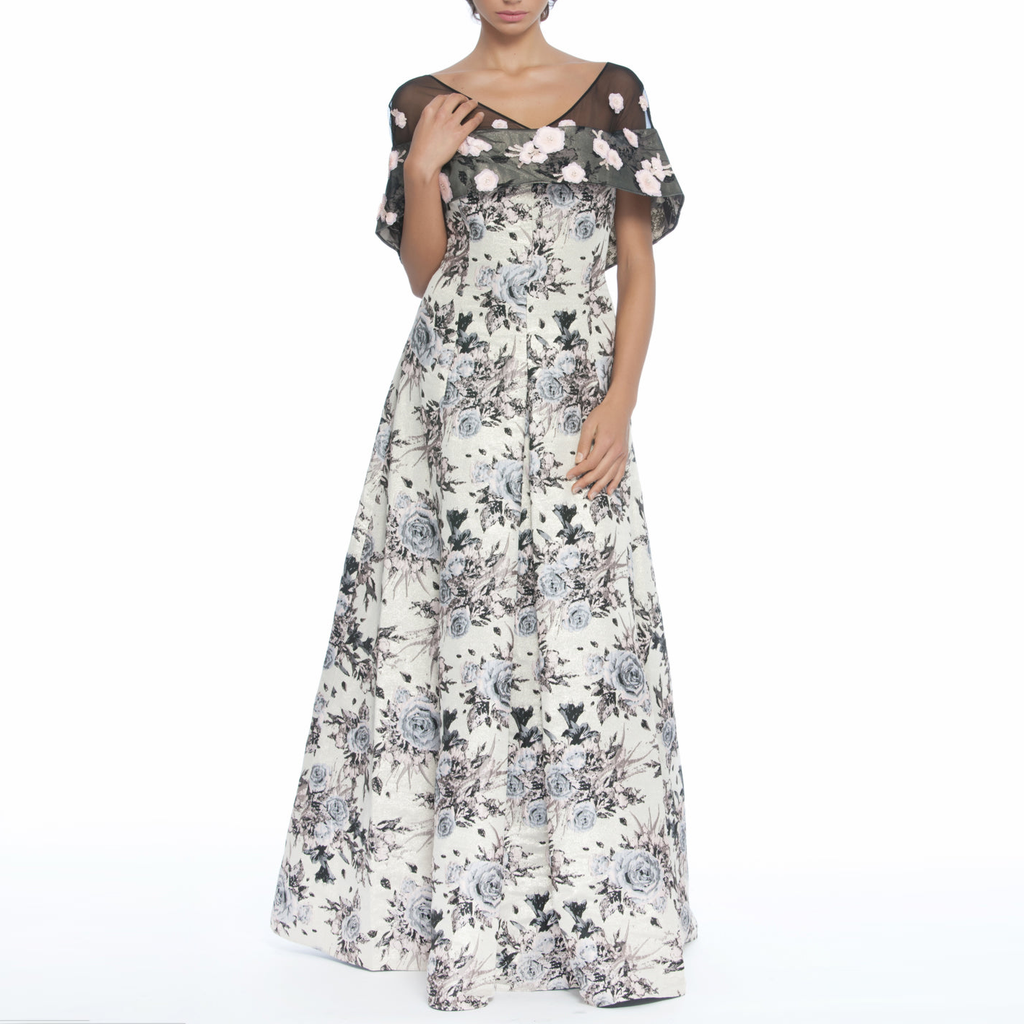 Brocade Gown, BADGLEY MISCHKA - elilhaam.com