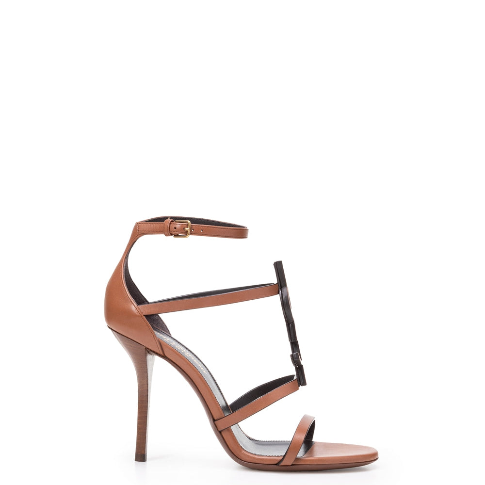 Brown Logo Strappy Sandals