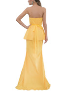 Strapless Peplum Evening Gown, , BADGLEY MISCHKA - elilhaam.com