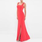 Clothes,Designers - Red Bow Back Gown