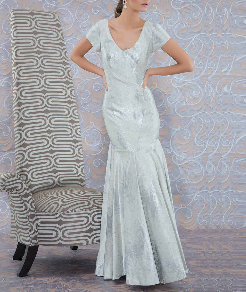 Silver Mermaid Gown