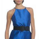 Royal Blue Tow-Toned Halter Draped Gown, Clothes,Designers,Wedding Season Dresses, BADGLEY MISCHKA - elilhaam.com