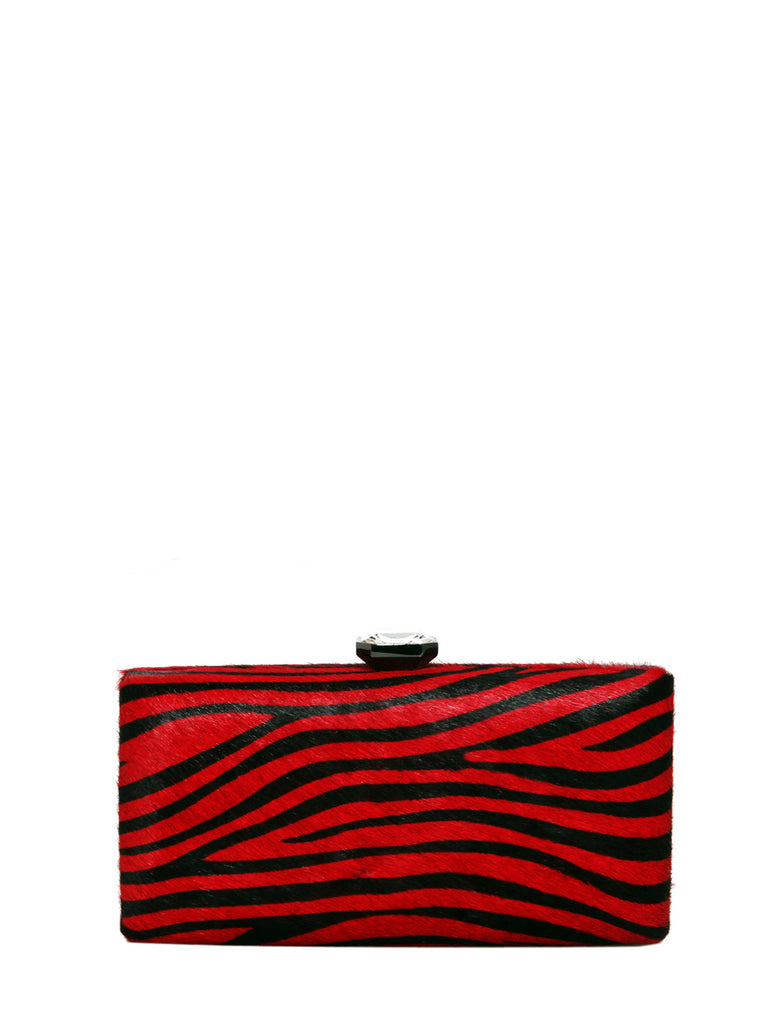 Black And Red Maryanne Clutch, SAFIRA - elilhaam.com