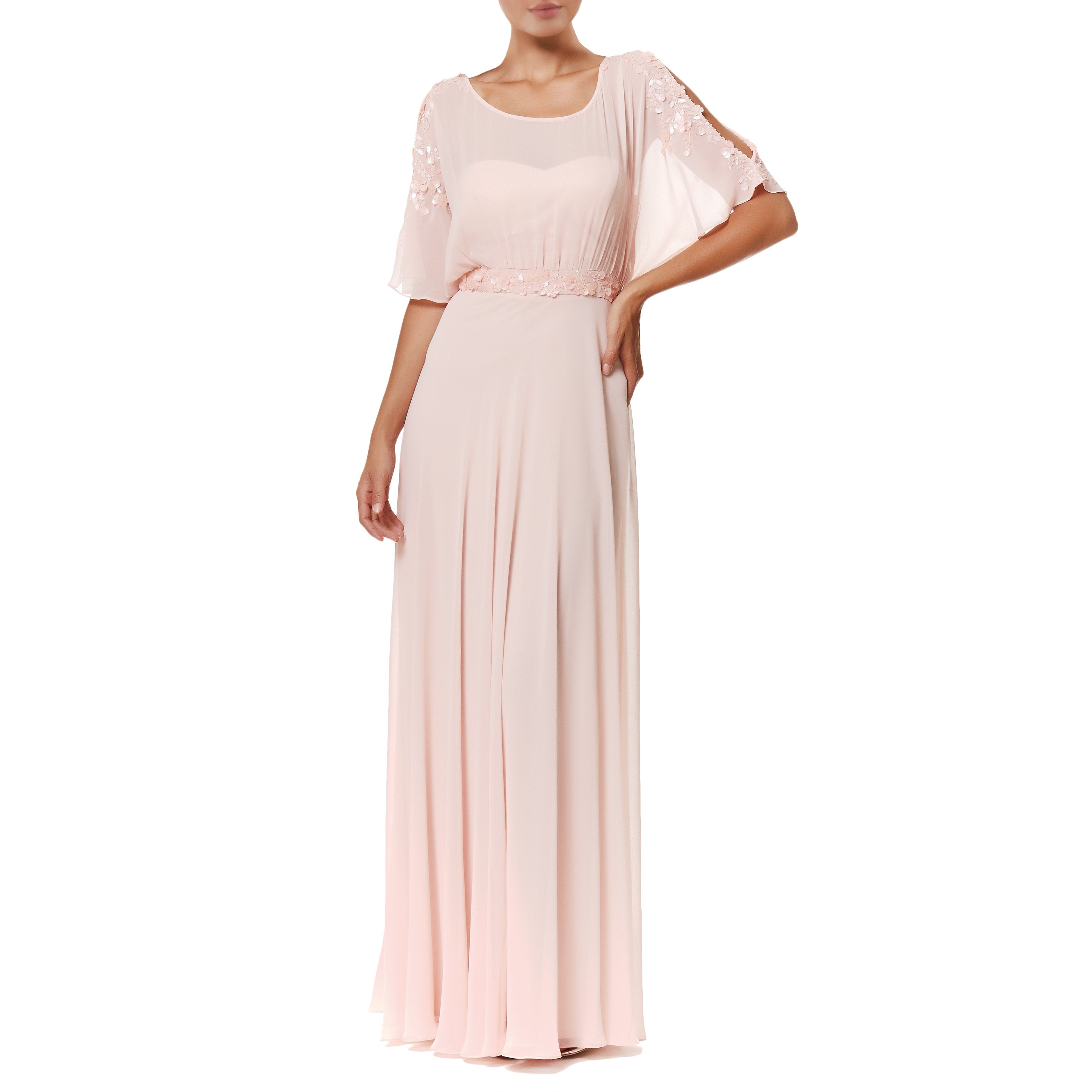 Blush Vittoria Embellished Gown, VITTORIA ROMANO - elilhaam.com