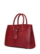 Maroon Tasseled Satchel Garnet, IVANKA - elilhaam.com