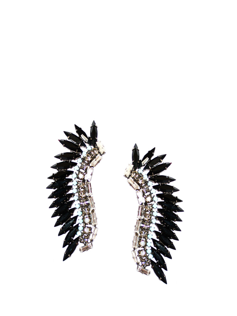 Black Stone Feather Cuff, JOANNA LAURA CONSTANTINE - elilhaam.com