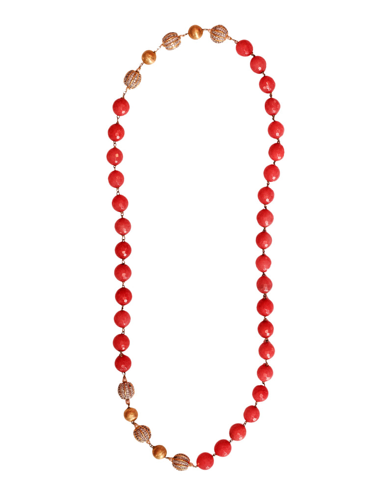 Coral Beads necklace, TANZILA RAB - elilhaam.com