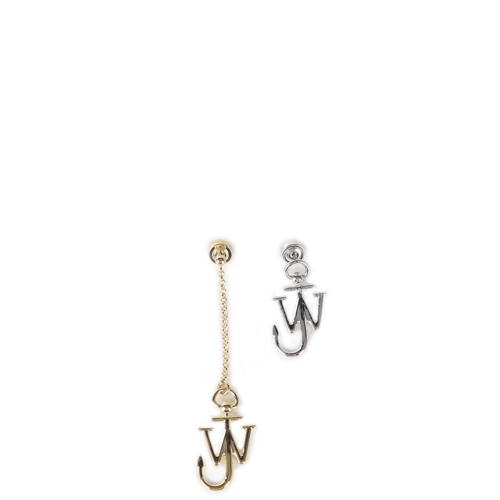 Multicolor Asymmetric Anchor-motif Earrings