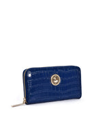 Blue Mock Croc Wallet, VERSACE JEANS - elilhaam.com