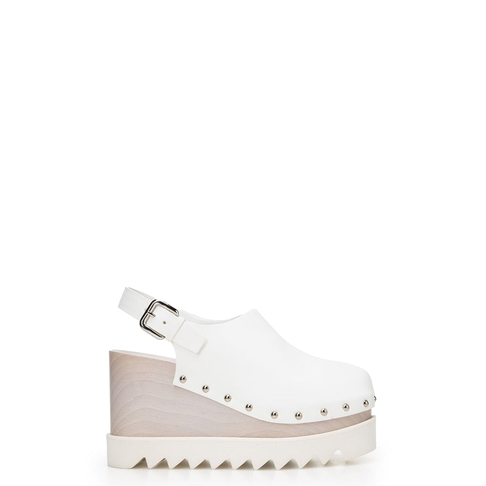 White Elyse 105mm Platform Clogs