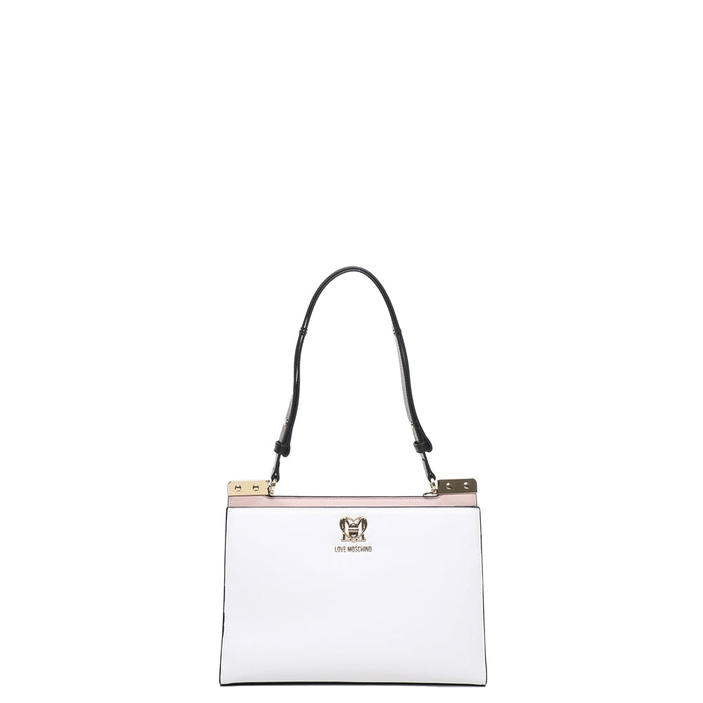 White Logo-plaque Tote Bag